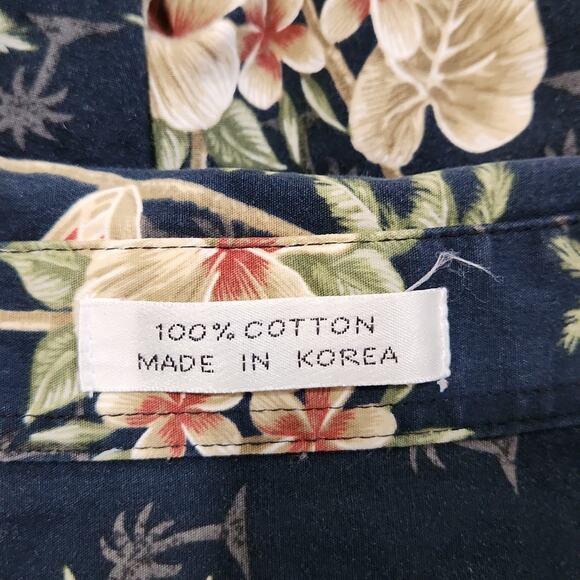 Pierre Cardin Mens Floral Button Front Shirt Size XXL Tropical Vacation Camp - Picture 9 of 10